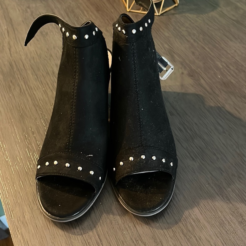 Healed Boots with Toe Peep
